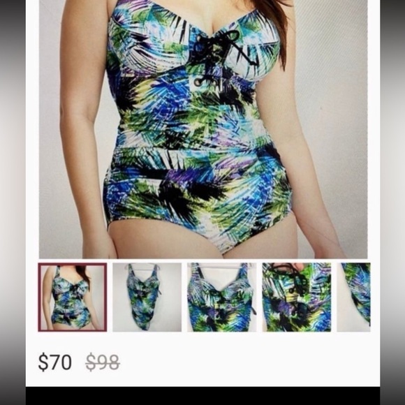 🛍️2/$20 Torrid swimsuit size 0. - Picture 3 of 4